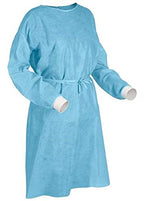 Maytex Isolation Gown Isolation Gown with Knit Cuff, 10/pk - blue disposable