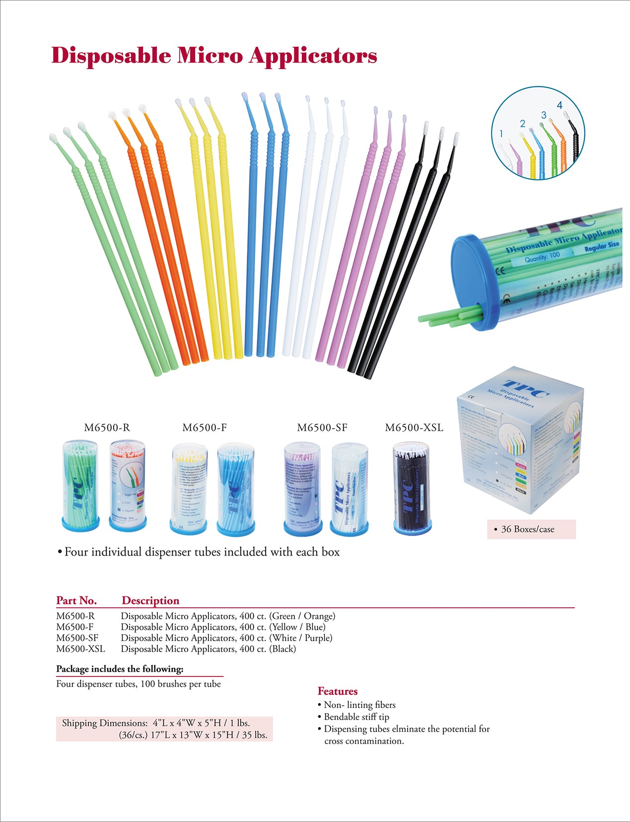 Disposable Micro Applicators Fine tips ( TPC Advanced Technology )