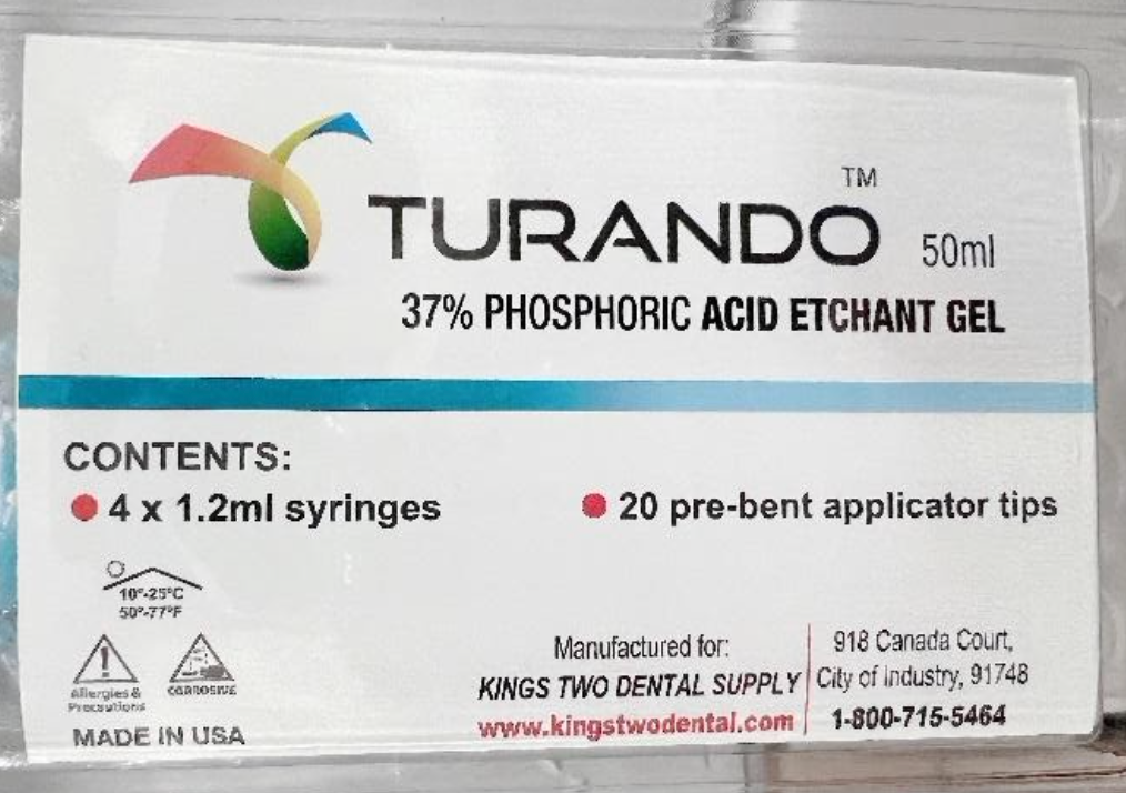 Turando 37% Phosphoric Acid Etchant Gel Standard Kit