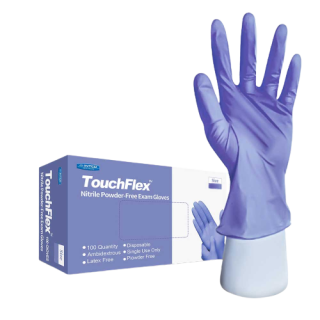 TouchFlex Nitrile Blue Gloves PF Texured