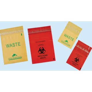 Mini Stick On Biohazard Waste Bags (Plasdent)
